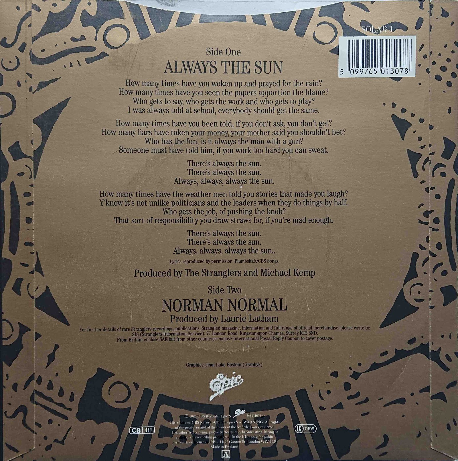 Back cover of SOLAR 1